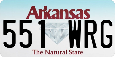 AR license plate 551WRG