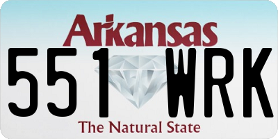 AR license plate 551WRK