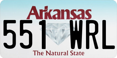 AR license plate 551WRL