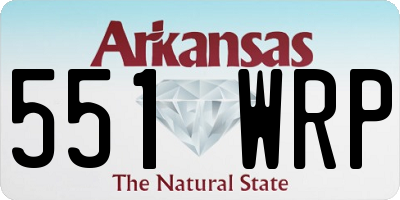 AR license plate 551WRP