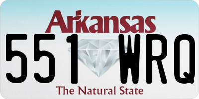 AR license plate 551WRQ