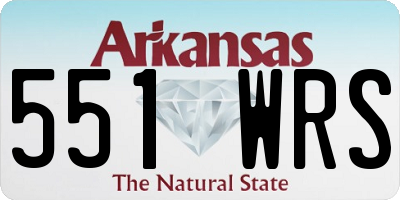 AR license plate 551WRS