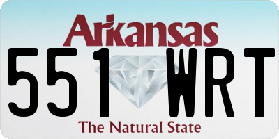 AR license plate 551WRT
