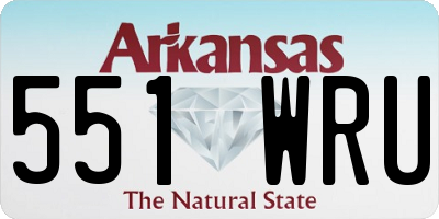 AR license plate 551WRU