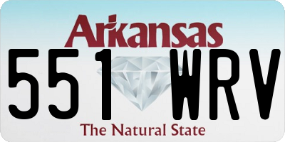 AR license plate 551WRV
