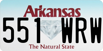 AR license plate 551WRW