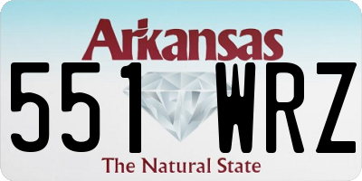 AR license plate 551WRZ