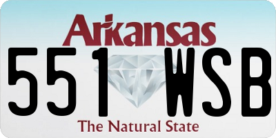 AR license plate 551WSB