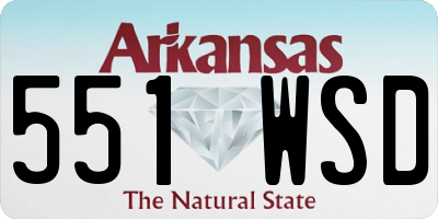 AR license plate 551WSD