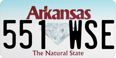 AR license plate 551WSE