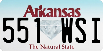 AR license plate 551WSI