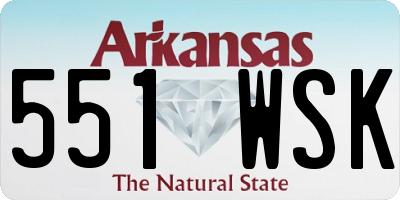 AR license plate 551WSK