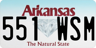 AR license plate 551WSM