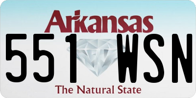 AR license plate 551WSN