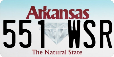 AR license plate 551WSR