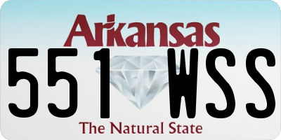 AR license plate 551WSS
