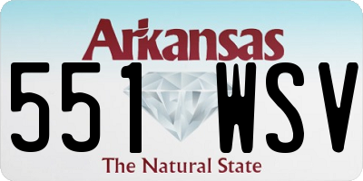 AR license plate 551WSV