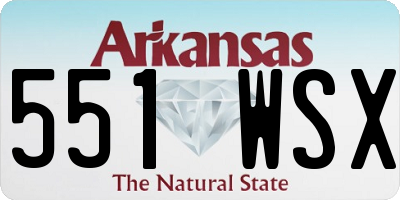 AR license plate 551WSX