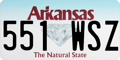 AR license plate 551WSZ
