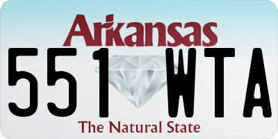 AR license plate 551WTA