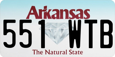 AR license plate 551WTB