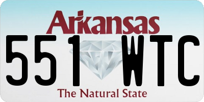 AR license plate 551WTC