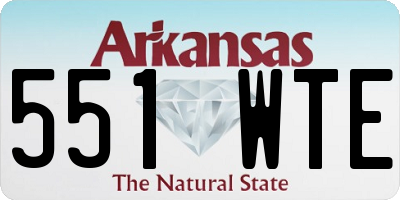 AR license plate 551WTE