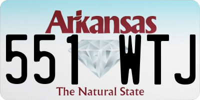 AR license plate 551WTJ