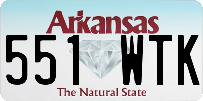 AR license plate 551WTK