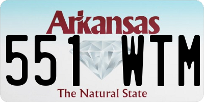 AR license plate 551WTM