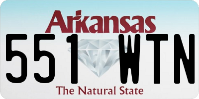 AR license plate 551WTN