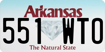 AR license plate 551WTO