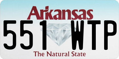 AR license plate 551WTP