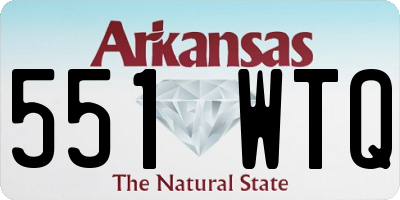 AR license plate 551WTQ