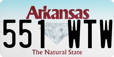 AR license plate 551WTW