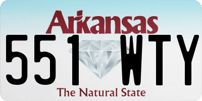 AR license plate 551WTY