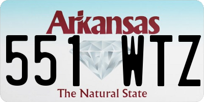 AR license plate 551WTZ