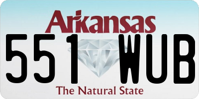 AR license plate 551WUB