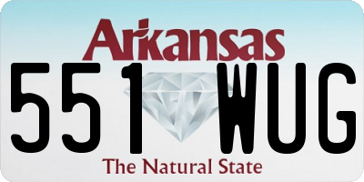 AR license plate 551WUG
