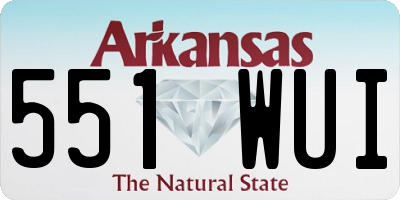 AR license plate 551WUI