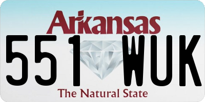 AR license plate 551WUK