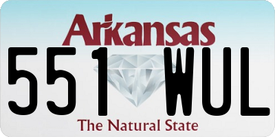 AR license plate 551WUL