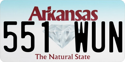 AR license plate 551WUN