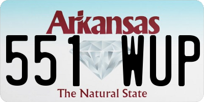 AR license plate 551WUP