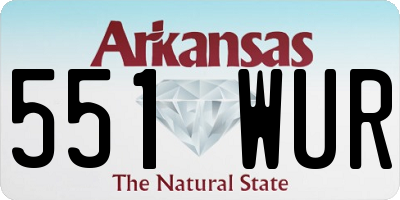 AR license plate 551WUR
