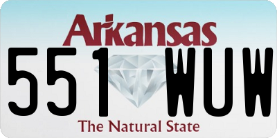 AR license plate 551WUW