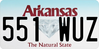 AR license plate 551WUZ