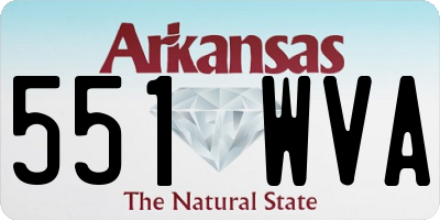 AR license plate 551WVA