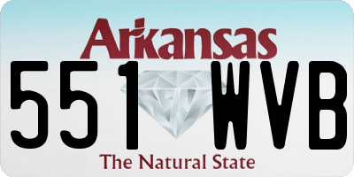 AR license plate 551WVB