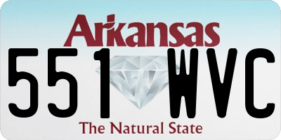 AR license plate 551WVC